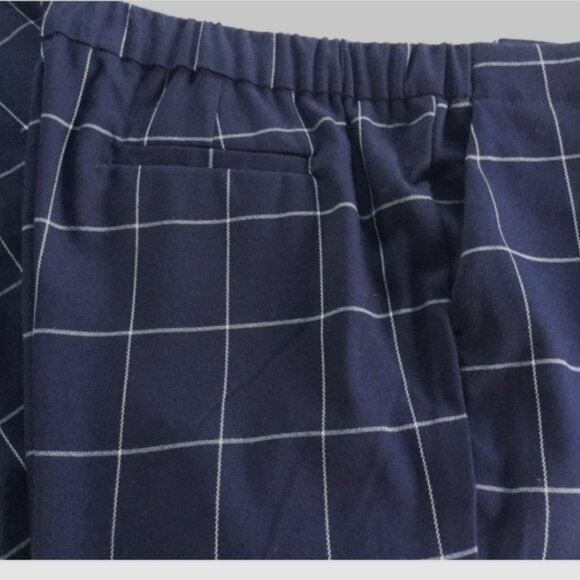 Liz Claiborne Women Siz 10 Pull-on Ankle Pants Elastic Waist Black White Pockets - Picture 8 of 14